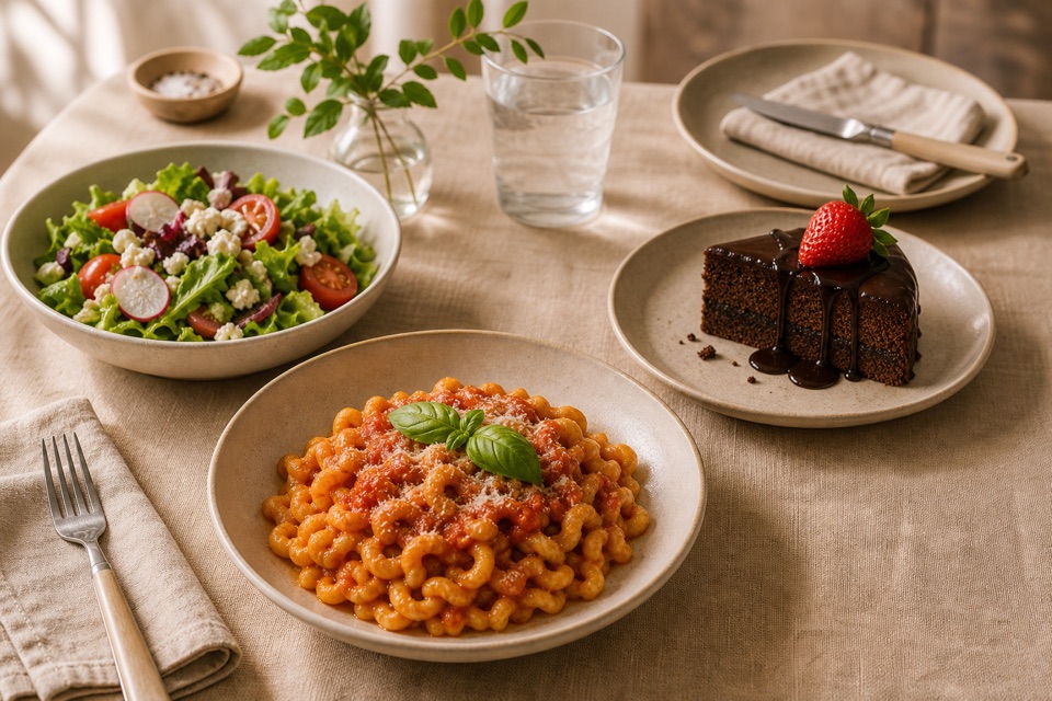Escena de comida creada con IA